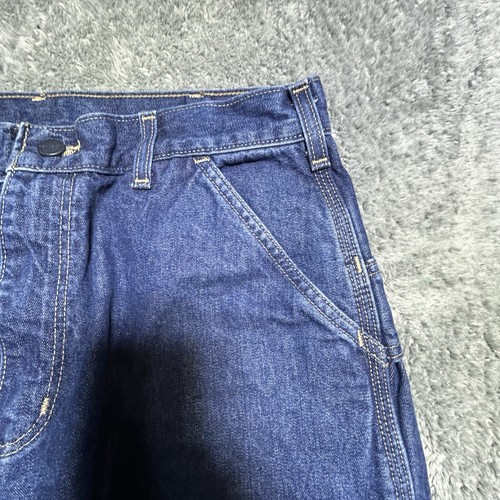 Carhartt FR Jeans Mens Size 34x29 Blue FRB13DM Denim Carpenter Utility Cotton - Picture 6 of 18