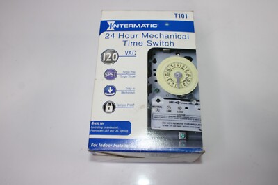 New Intermatic T101 24-Hour Mechanical Time Switch 120 VAC 60Hz