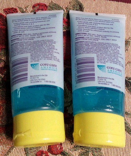 Lot Pack of 2 Bikini Zone Anti Bump Shave Gel for Sensitive Areas 5oz - Picture 2 of 4