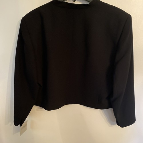 NWT Kasper Black Bolero Style Crop Jacket Size 18 - Picture 5 of 6