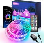 MuliVid Waterproof LED Strip Lights: 100ft, IP65, App Control, Music Sync, Easy