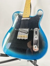 Premium TL Blue and White Fingerboard Electric Guitar Solid Body US warehouse 
