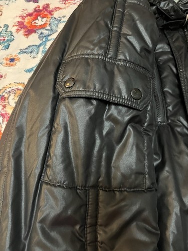 Vintage Caterpillar Jacket Tonkin Mens XXL Black Bomber Cafe Racer CAT coat - Picture 8 of 14