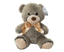 GRAY BROWN TEDDY BEAR SOFT PLUSH TOY BLUE 10" BRAND NEW NWT CUTE STUFFED ANIMAL