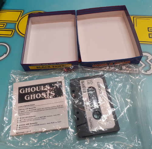 Ghouls’n Ghosts Commodore 64 128 Cassette Scatola Cartone Completo Originale - Foto 10 di 12