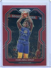 2021 Panini Prizm WNBA CHELSEA GRAY #69 RED PRIZM #25/299 ACES