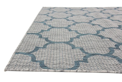 Unique Loom Outdoor Trellis Collection Area Rug (5' 3" x 8' Rectangle, Gray/ ... - Picture 8 of 9
