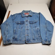 Wrangler Hero Denim Jacket VTG Men's XL Long Sleeve Button Blue 3MHRWLY