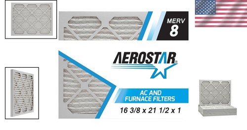 6-Pack MERV 8 Pleated Air Filters - High Efficiency Filtration for Home HVAC - Picture 2 of 6