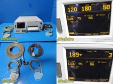 GE 120 Series Model 0128 Maternal Fetal Monitor W/ US & TOCO Transducers ~ 34003