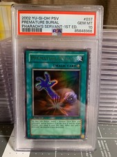 Yu-Gi-Oh! Premature Burial PSV-037 Pharaoh's Servant 1st Edition PSA 10