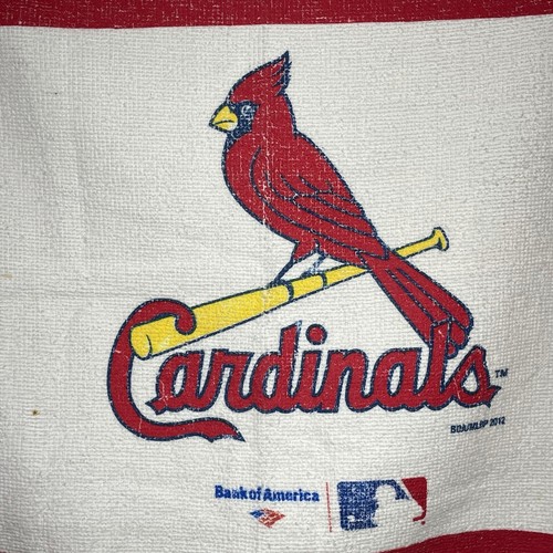 MLB St. Louis Cardinals Rally Toalla Bank Of America 2012 16,5x15" blanco defectos - Imagen 7 de 24