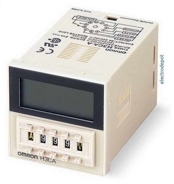 OMRON H3CAA Multi function Timer 24v to 240V Time Relay On Off delay DIN base eBay