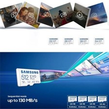 New MicroSDXC Samsung EVO/PRO V30 4K U3 A2 Flash Memory Card 256GB With Adapter