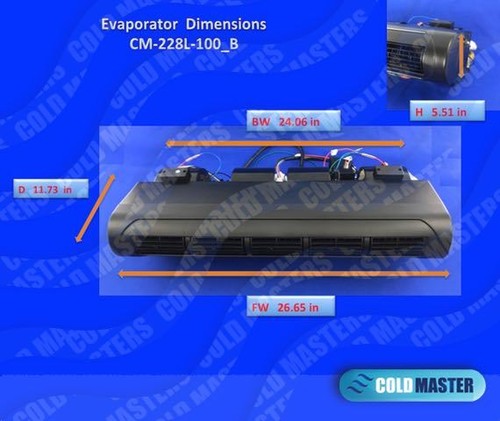 A/C KIT UNIVERSAL UNDERDASH EVAPORATOR 228-B 12V NO COMPRESSOR WIT ELEC HARNESS - Picture 2 of 11