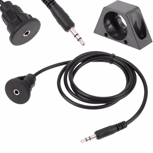 Stereo 3,5 mm TRS Klinke AUX Audiokabel 3,5 Stecker-Buchse Verlängerung Armaturenbrett Panel - Bild 2 von 4