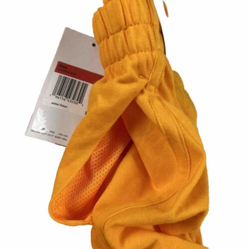 Nike Kids' Dri-FIT High-Waisted Training Shorts 4” Terry Girls Size L Orange NWT - Picture 5 of 8