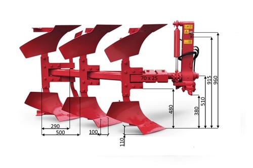 Drehpflug Wendepflug Volldrehpflug Dreischar Ackerpflug hydraulisch 👩 ab 35 PS - Bild 4 von 6