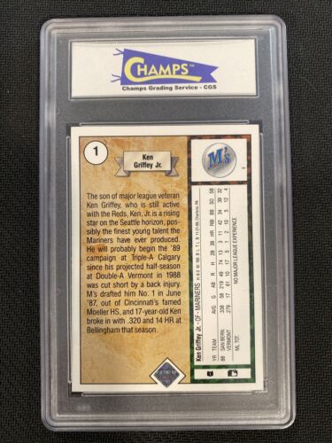 1989 Upper Deck Ken Griffey Jr. RC Graded 9.5 Mint+ - Picture 2 of 2