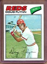 1977 TOPPS DOUG FLYNN # 186 (EX/MT-NM) CREASE FREE