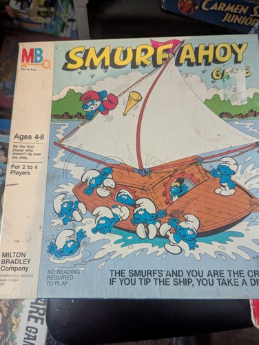 Vintage Smurfs Game Smurfs Ahoy 1982