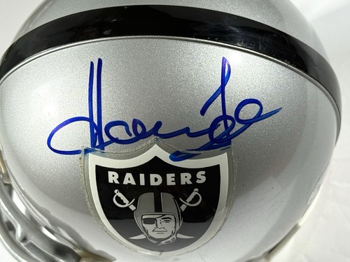 Howie Long signed Raiders Mini Helmet Riddell football beckett coa - Picture 7 of 10