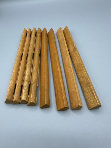 Lincoln Logs Flats 3 Notch 7 1/2" Long Lot Of 8 Half Rounds - Picture 3 of 3