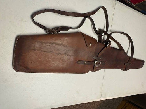 Vintage Hunter H402 Rifle Scabbard Leather Brown Cowboy Prop Free Shipping