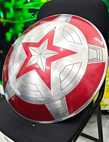 22" Replik rot Stahl Marvel Guardian Avengers Cosplay Requisite Schild Rüstung Geschenk - Bild 6 von 6