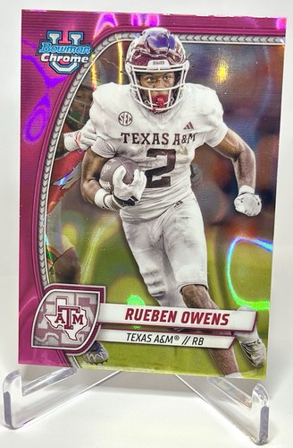 2024 Bowman U Chrome Texas A&M Lot Reed, York, Owens Pink Lava Refractors🔥📈 - Bild 4 von 12