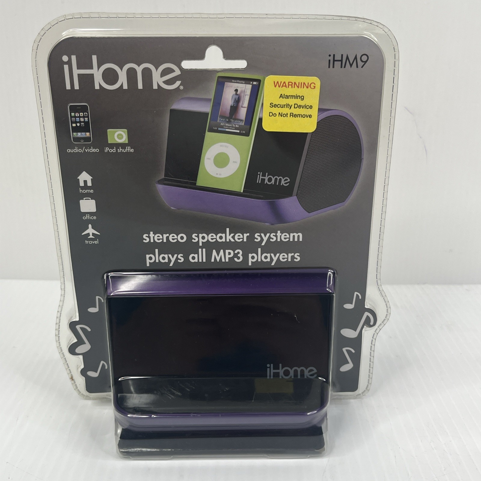 iHome Colortunes Stereo Speaker System Brand New iHM9UC (Purple) Sealed