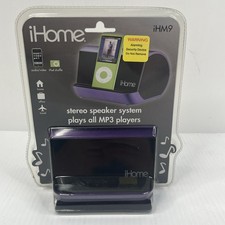 iHome Colortunes Stereo Speaker System Brand New iHM9UC (Purple) Sealed