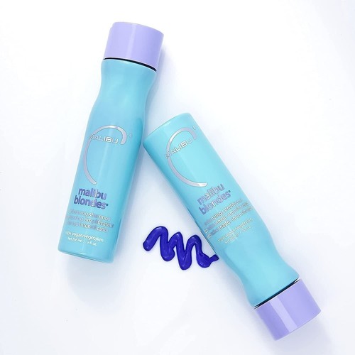 Malibu C Blondes Enhancing Shampoo - Revitalizing Purple Shampoo for Hair... - 第 7/9 張圖片