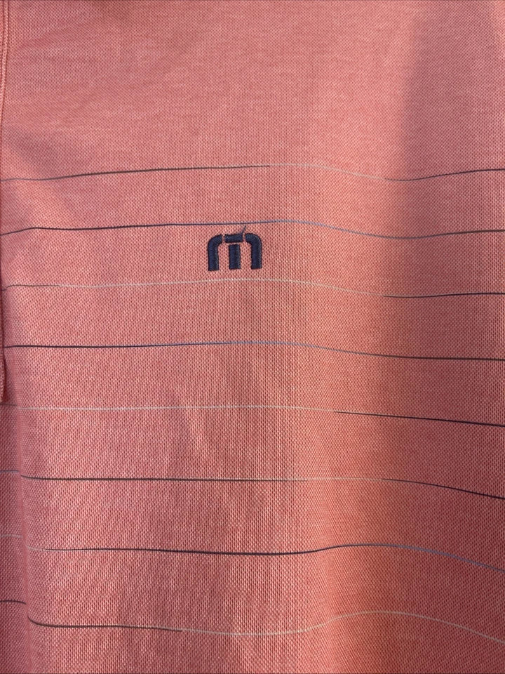 Camisa polo para hombre Travis Mathew XL roja jaspeada rendimiento de golf Foto 2 de 4