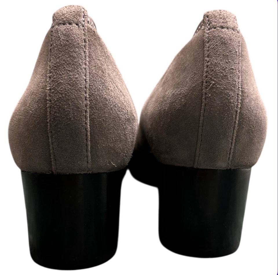 Zapatos de salón de gamuza ARAVON GRIS 7 para mujer sin cordones punta redonda zapatos de cuero Foto 3 de 4