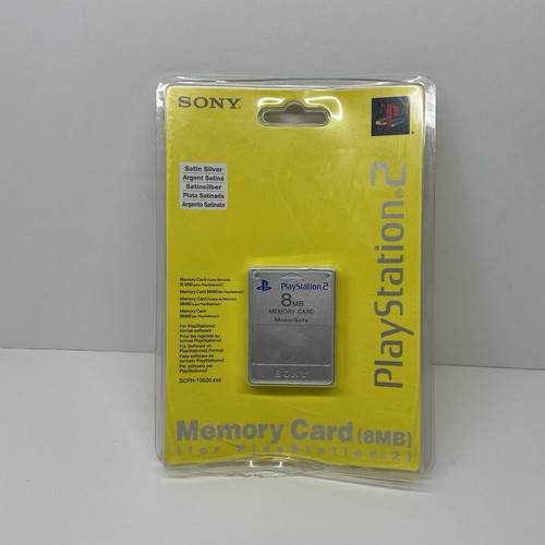 Original Sony PS2 Silver 8MB Playstation 2 Memory Card mit Originalkarton