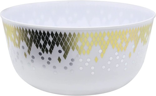 Shimmer Plastic Serving Bowls - 24 Oz, White, 10 Pcs