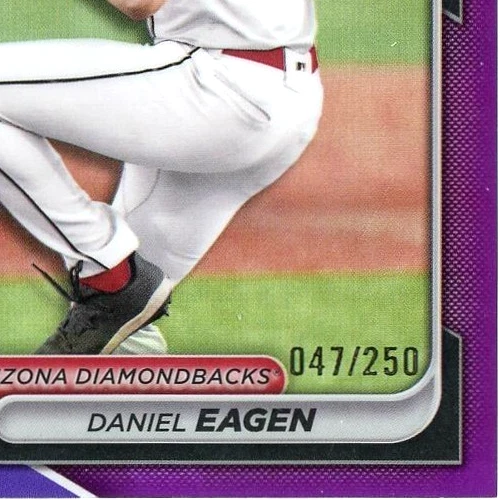 2024 Bowman Draft Chrome - Daniel Eagen 1st BDC-53 - Purple Refractor #047/250 - Image 3 of 3