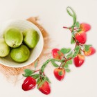 2 Stück künstliche Erdbeerblätter, Ranke, Erdbeerschnur, Simulation Erdbeerrebe