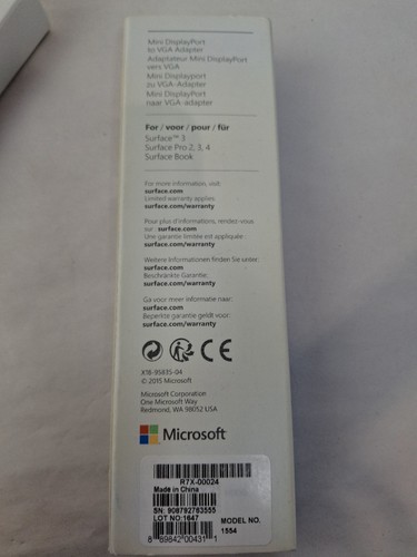 Microsoft Surface USB Gigabit Ethernet Adapter & mini display port For Surface 3 - Picture 4 of 9