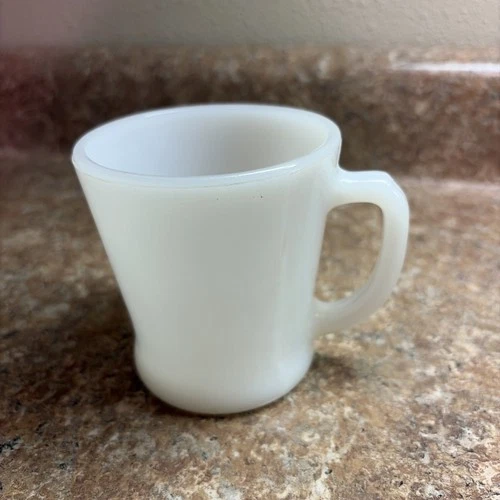 Vintage White anchor hocking fire king coffee mug milk glass