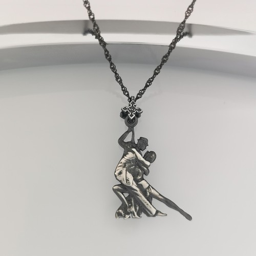 Dance Pendant for Women Vintage Style 925 Silver Tango Salsa Jewelry Gift Charm - Picture 9 of 14