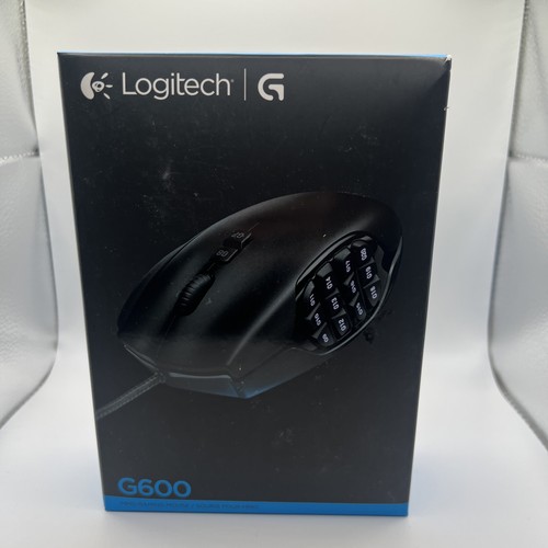 New/Sealed. Logitech G600 MMO Wired Gaming Mouse RGB Backlit - Black - Picture 1 of 5