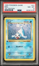 1999 POKEMON BASE SET 1ST EDITION #41 SEEL PSA 8