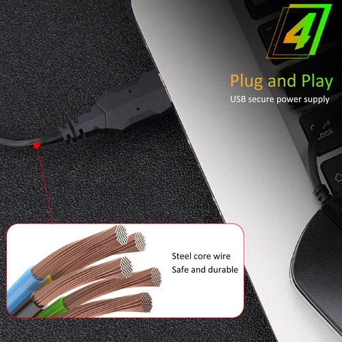 Heated Mouse Temperature Adjustable Timing 1600DPI USB Plug In Heat Buttons F FY - Bild 7 von 24