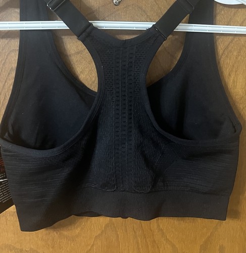 New Balance Women's Racerback Black Sports Bra Size XL Zip Front - Picture 4 of 4