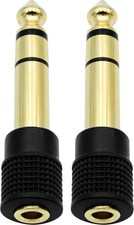 Chadou Audio Adapter 6.35mm 1/4 inch Male to 3.5mm 1/8 Female gold
