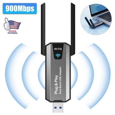 WiFi 6 USB Adapter AX900 Dual Band 2.4G 5.8G Wireless Network Card For PC