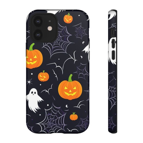 Halloween Phone Case, Spooky Cell Phone Cover, Pumpkin Ghost Design, Fall - Picture 112 of 280