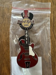 Hard Rock Cafe Hollywood 2011 Rockabilly Guitar Series Pin